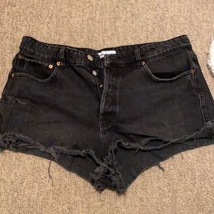 Distressed black jeans